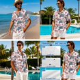 thumbnail image 4 of Xixirimido Vintage American Flag Stars Print Couples Matching Vacation Outfits Men's Breathable Short Sleeve Shirt & Women's Irregular Hem Dress Coordinated Summer Wear for Dating, Size L, 4 of 7