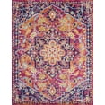 thumbnail image 3 of Transitional 5x8 Area Rug (5'3'' x 7'3'') Medallion Pink, Orange Living Room Easy to Clean, 3 of 9