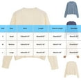 thumbnail image 2 of Womens Fall Sweaters Sevevn Women's Solid Cable Knitted Sweater Casual Long Sleeve Pullover Crew Neck Tops, 2 of 2
