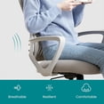 thumbnail image 4 of JONPONY Desk Chair,Office Chair with Ergonomic Lumbar Support, Mid-Back Mesh Swivel Rolling Work with Wheels for Home, Office, Bedroom,Gray, 4 of 11