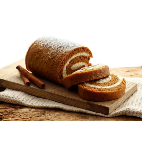 KauffmanTreats Pumpkin Roll Dessert 23 Oz., Amish Pumpkin Cake Roll Recipe with Cream Cheese Filling, Hand-Baked in Lancaster County, PA Pack of 2