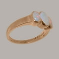 thumbnail image 3 of LBG British Made 10k Rose Gold Genuine Natural Opal Womens Statement Ring - 33 size options - Size 5.5, 3 of 6