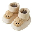 thumbnail image 2 of Baby Girls Boys Shoes Bear Rabbit Baby Soft Sole Shoes First Walker Crib Shoes Baby Coffee 6 M-12 M, 2 of 6
