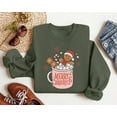 thumbnail image 5 of Christmas Hot Chocolate Sweatshirt, Merry And Bright Sweater, Gingerbread Shirt, Cozy Holiday Sweater, 5 of 5