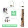 thumbnail image 6 of Urban Deco Metal Bird Feeder Tube Hanging Wild Bird Seed Feeder,Steel Hanger Great for Attracting Birds (Bronze), 6 of 7