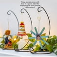thumbnail image 4 of Ornativity Black Ornament Display Stand - Air Plant Terrarium Planter or Crystal Glass Witch Ball Holder Table Top Party Decorations Stands with Hanger Hook - Pack of 4, 4 of 8