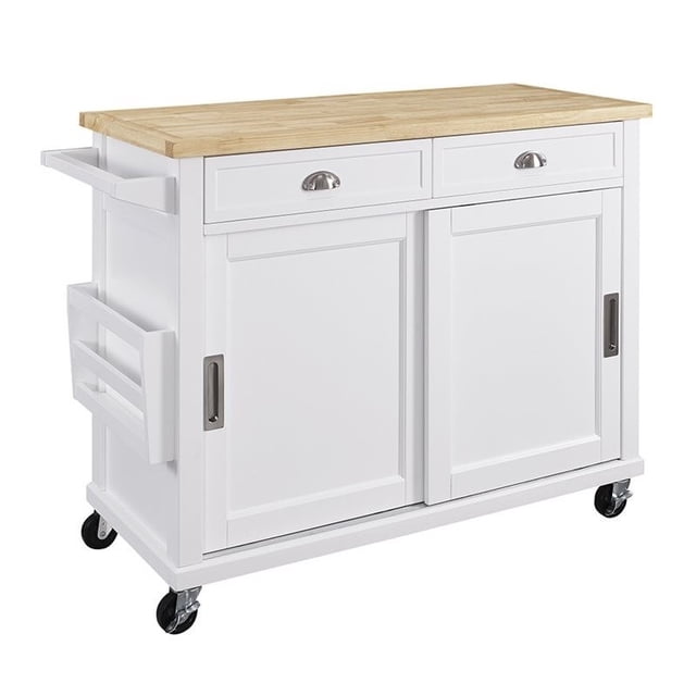 Riverbay Furniture Kitchen Cart in White