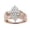 Pink, variant on 1/2 Carat Total Weight (cttw) Wedding Rings - Marquise Shaped Cluster Waterfall Ring In Sterling Silver for Women (Pink, Size: 8)
