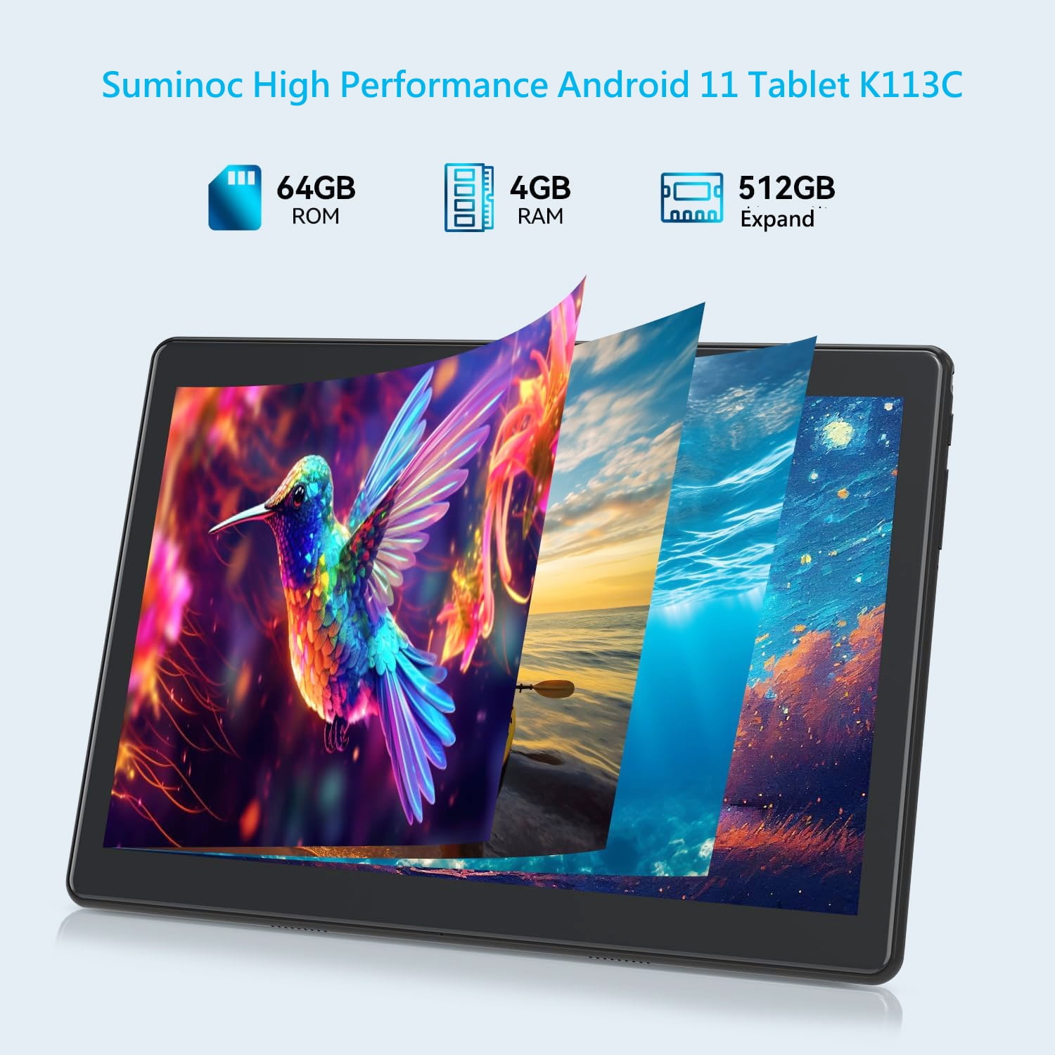 Android Tablet 10 inch Android 11 Tablets with Keyboard Case Quad Core Arm  4gb Ram 64gb Rom 5G Wifi Screen Bluetooth