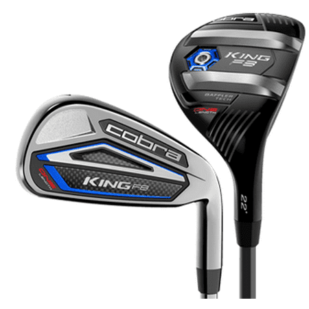 Cobra Fly Z Golf Clubs Cobra King F8 Men's One Length Golf Hybrid & Iron Combo Set ( 5H, 6-GW, Graphite Shaft, Regular Flex, Right Handed) ()