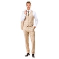 thumbnail image 4 of Dark Tan Men's Slim-Fit 3-Piece Sharkskin Suit, 4 of 4
