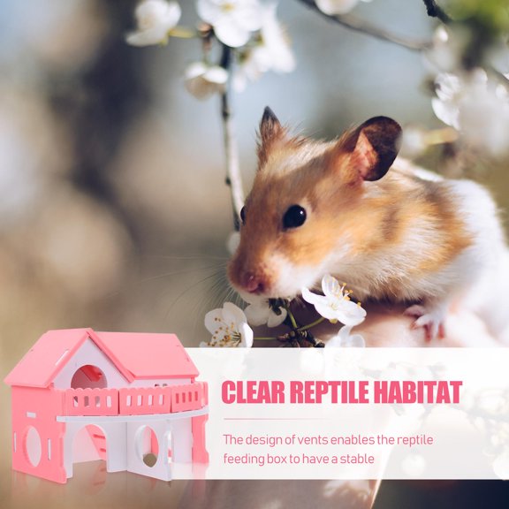 ETEREAUTY Plastic Small Pet House Pink Hamster Nest Reliable Resting and Sleeping Spot