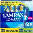 thumbnail image 1 of Tampax Compact Pearl Ensemble Multiple de Tampons, avec Tresse LeakGuard & Applicateur Extensible, Absorption Régulière/super, Applicateur Compact Extensible, Sans Parfum, 1 of 9