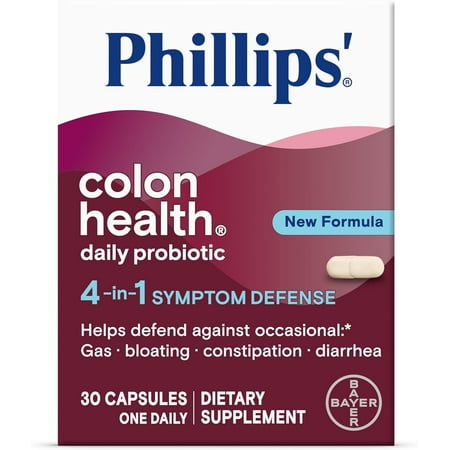 Phillips' Colon Health Probiotic Capsules, 30 Count Bottle - Pack of 3