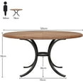 Tribesigns Large Round Wood Dining Table for 46 People, Farmhouse