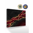 thumbnail image 2 of Red Marble Wall Art for Living Room,Canvas Picture Wall Decor for Bathroom Bedroom,Gold Abstract Vintage Modern Ombre Art Painting Artwork for Office Kitchen Hallway Dining Room Home Decor 12"x16", 2 of 8