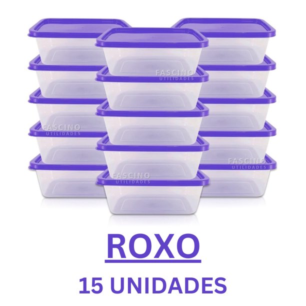 Kit 15 Botes 1000ml BPA FREE Organizador Alimentos Comestibles Fiambrera Color Tapa Deng Xun unisex