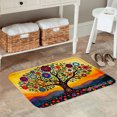 thumbnail image 2 of FJPT Colorful Tree Of Life Non Slip Flannel Polyester Floor Mat For Bathroom Kitchen Bedroom Decor 16x24 inch, 2 of 5