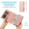 thumbnail image 3 of iPhone 6 Case, Cover for iPhone 6S, Allytech Detachable Case Support Magnetic Car Mount Case with Lanyard Card Holder Wallet Vegan Leather Shockproof Stand Case for iPhone 6/iPhone 6S(4.7"), Rosegold, 3 of 8