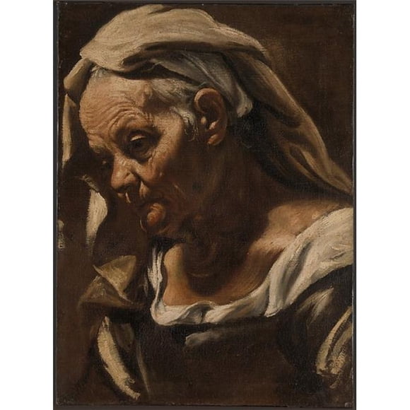 Public Domain Images MET441024 Head of An Old Woman Poster Print by Orazio Borgianni, Italian Rome 1578 1616 Rome, 18 x 24