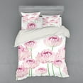 thumbnail image 2 of Ambesonne Floral Bedding Set 3 Pcs, Tender Peony Flowers, Twin, Pale Pink and Green, 2 of 3