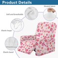 thumbnail image 4 of SCRAWLGOD Floral Print Pink Recliner Chair Cover, Washable 4-Pieces Stretch Recliner Covers for Recliner Chair Soft Durable Reclining Chair Slipcover Furniture Protector for Dogs Cats, 4 of 7