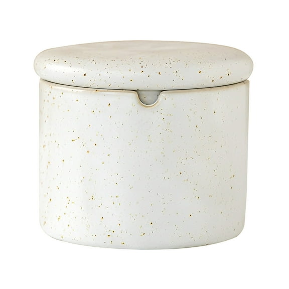 Vintage Ashtray With Lid, Ceramic Ashtray Windproof, Small Decorative Ashtray For Cigarettes Outdoor, Cigar Ashtrays-White-10x10x8.5cm