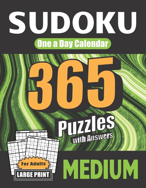 Sudoku One A Day Calendar For Adults Medium 365 Puzzles With Answers 