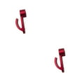 thumbnail image 2 of serony Alloy Easy-to- Side Storage Hook With Exquisite Craftsmanship Aluminum Alloy Hook Half Cover Hook red 2Set, 2 of 6