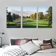 thumbnail image 3 of ONETECH  Golf Nature Picture Print Home Office Decor Pebble Beach Golf Course Wall Art Large Frame Sport Themed Landscape for Men Room Wall Decor Wall Hanging Decor 12''x16''X3 Panels, 3 of 4