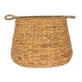 thumbnail image 6 of Household Essentials Round Handwoven Water Hyacinth and Seagrass Basket with Handles, Natural, 6 of 6