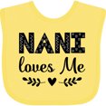 thumbnail image 3 of Inktastic Nani Loves Me Baby Clothes Girls Baby Bib, 3 of 4