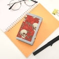 thumbnail image 7 of JIALIOU Nylon Trifold Card Wallet with ID Window Zipper Pocket for Men Women Teen Skull and Rose, 7 of 7