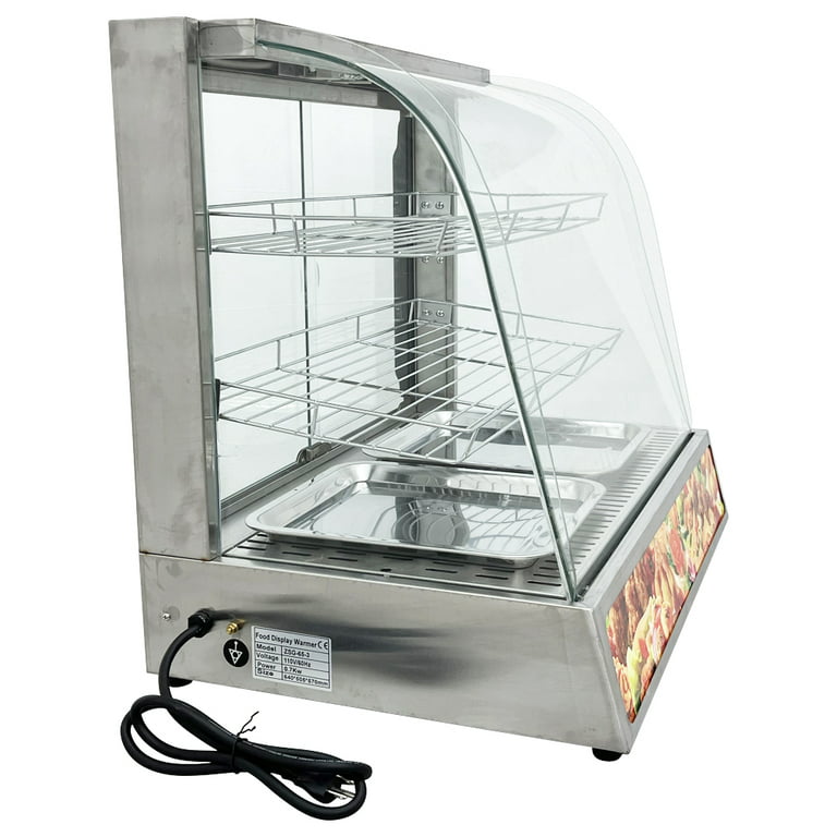 Techtongda Electric Food Pizza Warmer 3 Tiers Food Display Case Egg Tart  Food Warmer Display Cabinet