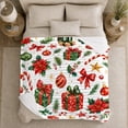 thumbnail image 5 of Christmas Holiday, Festive Holiday Scene, Warm Flannel Blanket for Living Room and Reading Nook with Detailed Artwork, Art Lovers Christmas Gift, Festive Home Decor, 5 of 9