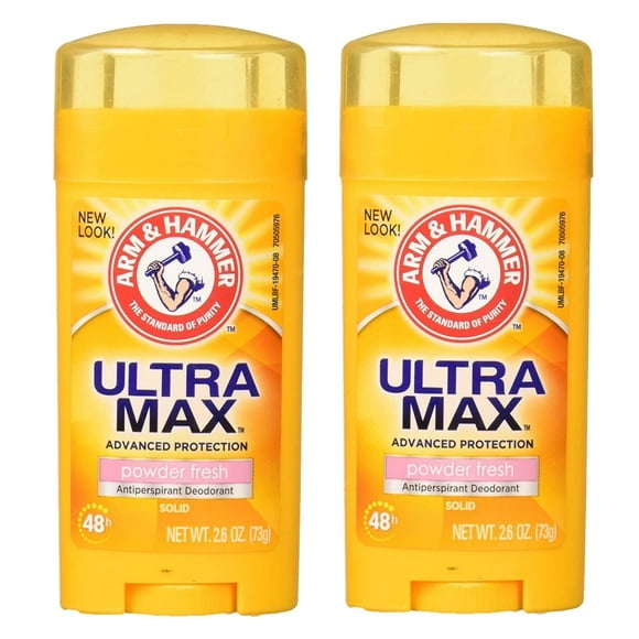 Arm And Hammer Ultramax Deodorant And Antiperspirant - Powder Fresh 2.60 Ounce (Pack Of 2)