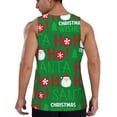thumbnail image 3 of Haiem Cute Santa Men Workout Tank Top Gym Bodybuilding Sleeveless Muscle T Shirts Athletic Tank Breathable Workout Shirt-Small, 3 of 9