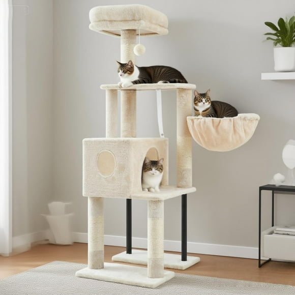 Árbol para Gatos Heybly HCT200SM para Gatos de Interior con Poste para Rascar
