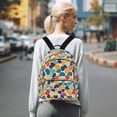 thumbnail image 7 of FORMRS Mini Backpack Purse for Women Travel Daypack Casual Shoulder Bag, Colorful Clover Pattern, 7 of 7