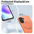 thumbnail image 3 of For Samsung Galaxy A56 5G Ultra Slim Hybrid TPU+PC Protective Cover with Metal Rotation Holder , Compatible MagSafe, Military Grade Shockproof Phone Case Cover,Orange, 3 of 7
