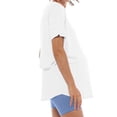 thumbnail image 6 of Frostluinai Women's Oversize Nursing Breastfeeding Shirts Hidden Slit Double Layer Maternity Shirt Short Sleeve Loose Fit Maternity Tops, 6 of 8