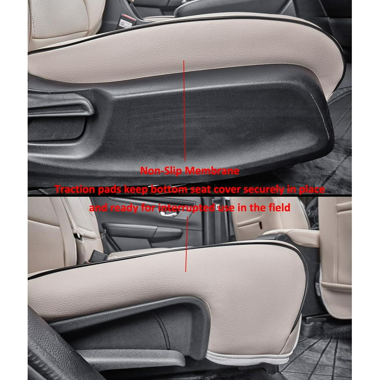 EKR Custom Fit HR-V Car Seat Covers for Honda HR-V Sport,LX 2023 2024 -  Breathable Leather Auto Seat Covers(Full Set,Beige) 