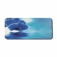 thumbnail image 1 of Flower Computer Mouse Pad, Orchid Floral Design with Reflection to a River Water Image Photo, Rectangle Non-Slip Rubber Mousepad X-Large, 35" x 15" Gaming Size, Violet Blue White, by Ambesonne, 1 of 2