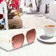 thumbnail image 5 of Gafas de sol retras cuadradas de la personalidad del clavo del arroz del marco grande de las gafas de sol de moda, hechas de TR, 5 of 6