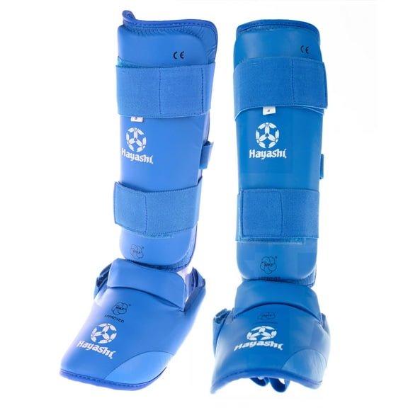 Hayashi WKF Foot and shin protection - Blue, 343-6