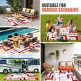 thumbnail image 4 of Modern Geometric Red Outdoor Rug for Patio/Deck/Porch, Non-Slip Large Area Rug 5 x 8 Ft, Abstract Minimalist Artwork Lines Indoor Outdoor Rugs Washable Area Rugs, Reversible Camping Rug Carpet Runner, 4 of 8