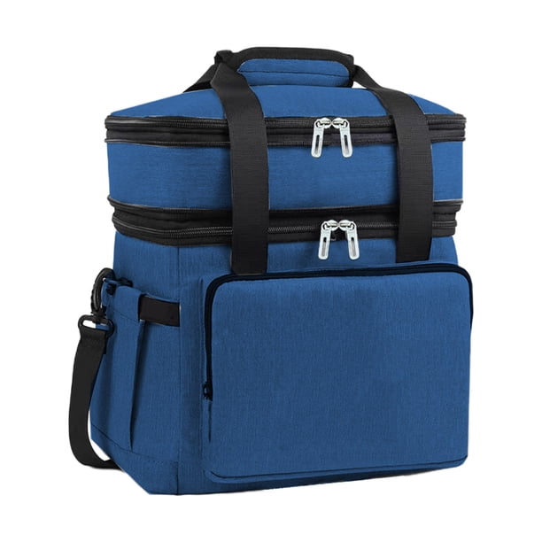 Bolsa De Picnic De Tela Oxford Lonchera térmica expandible de 18 l, resistente, a prueba de fugas, con doble compartimento para picnic, ideal para el trabajo JASKFLY