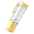 thumbnail image 1 of Exprimidor de frutas eléctrico de vidrio Mini licuadora portátil para batidos Licuadora recargable por USB para viajes, amarillo, 1 of 5