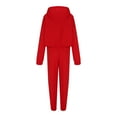 thumbnail image 5 of UAMVSH Hoodie Sweatsuits for Women Classic 2 Piece Hooded Outfits Oversized Long Sleeve Sweatshirts with Pockets Athletic Jogger Pants Sets(LargeRed), 5 of 6