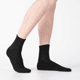 thumbnail image 5 of Black 12 Pairs Ankle/Quarter Crew Mens Socks Cotton Long Size 9-11 10-13 Sports, 5 of 5